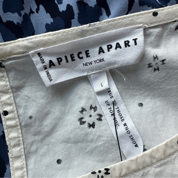 APIECE APART Estrella Floral Maxi Dress with Pockets Ivory Black Size L - Picture 5 of 12